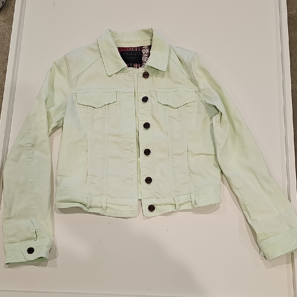Sanctuary Mint Green Jean Jacket Size M